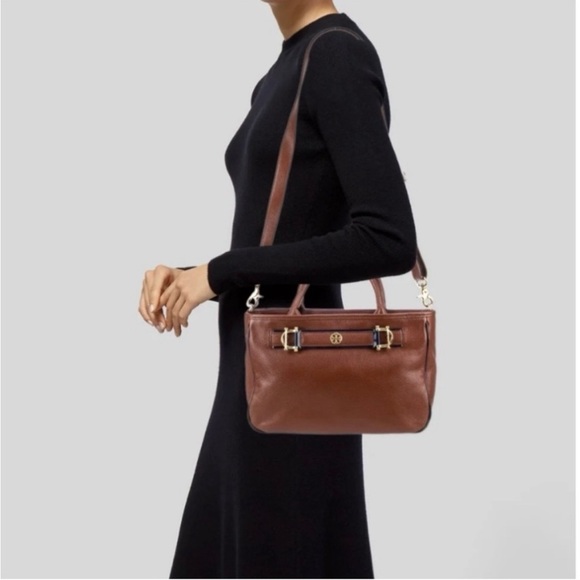 Tory Burch Sienna Robinson Horsebit Satchel/shoulder Bag - Picture 1 of 15